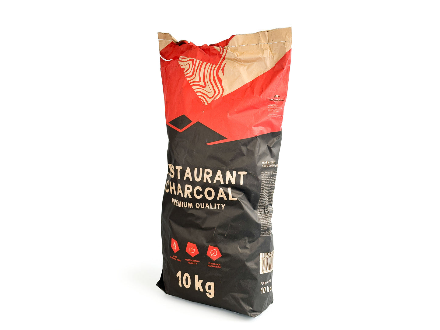 RHINOROCK Premium Restaurant Holzgrillkohle 10 kg – Hochwertige, langanhaltende Glut für perfekten Grillgenuss
