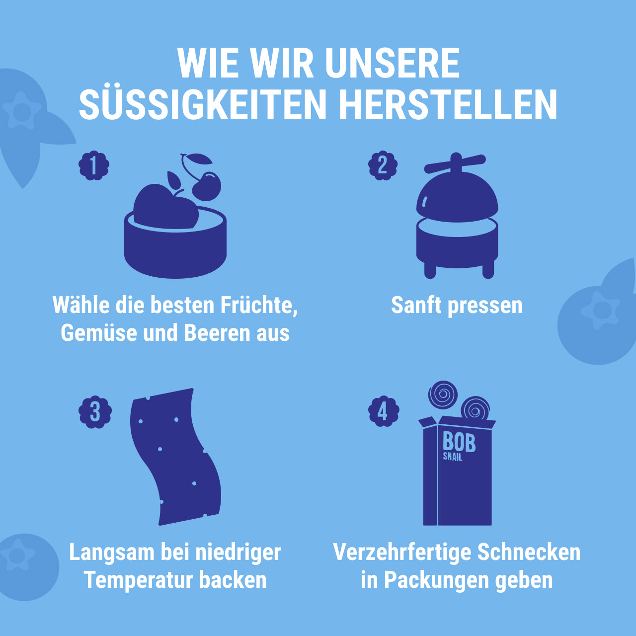 Bob Snail Fruchtrollen Apfel-Heidelbeere 24x30g