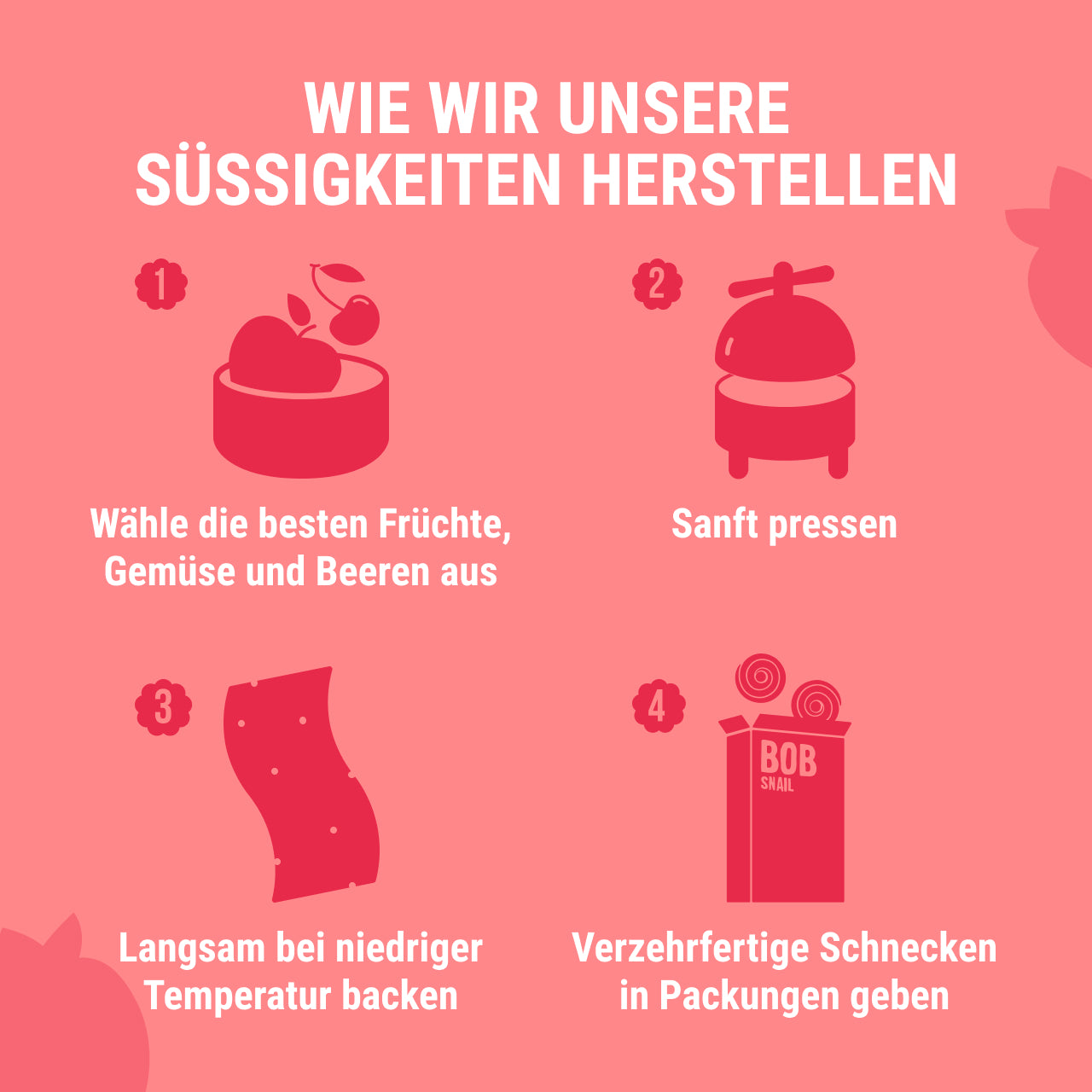 BoB Snail Fruchtrollen Apfel-Erdbeer 20x 60g