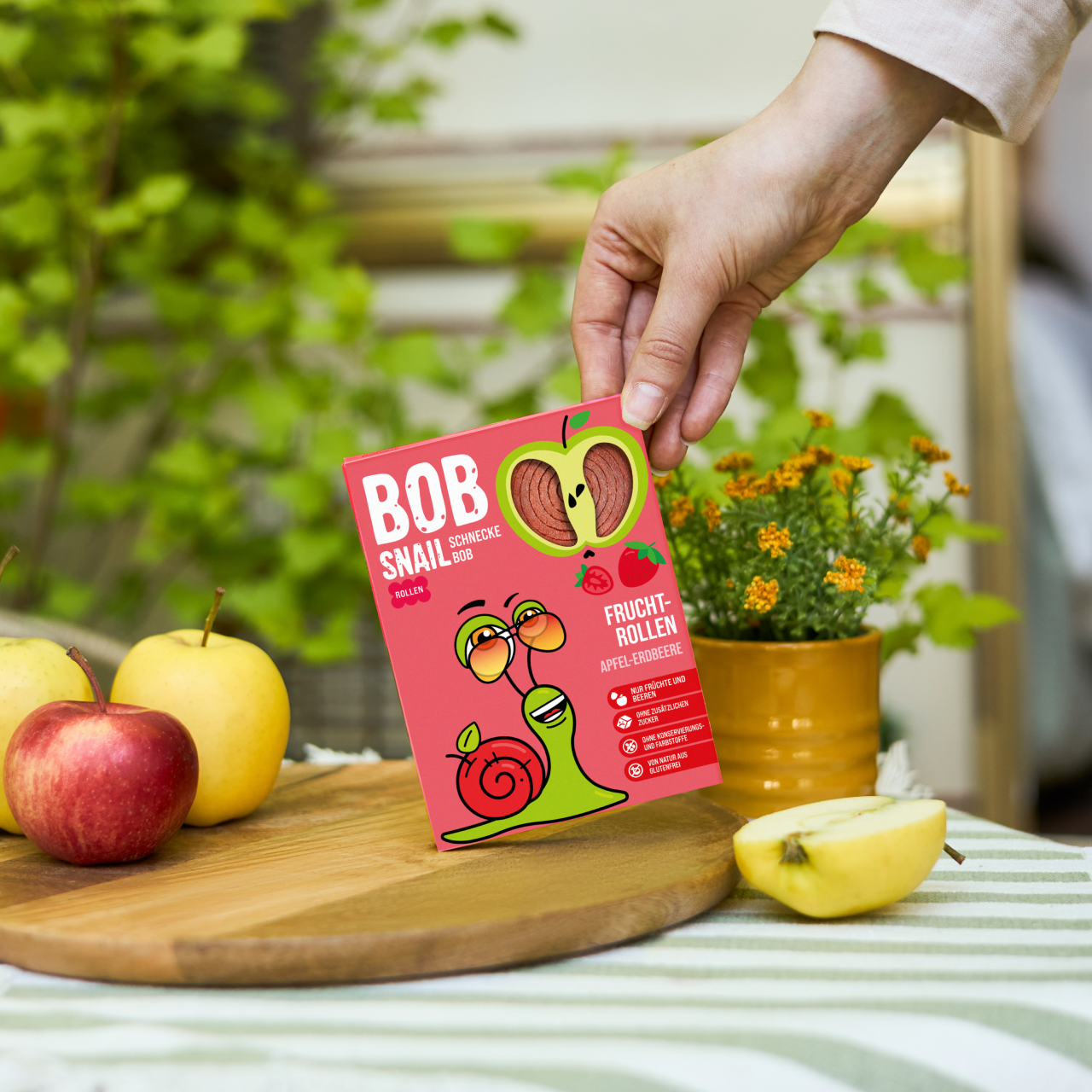 BoB Snail Fruchtrollen Apfel-Erdbeer 20x 60g