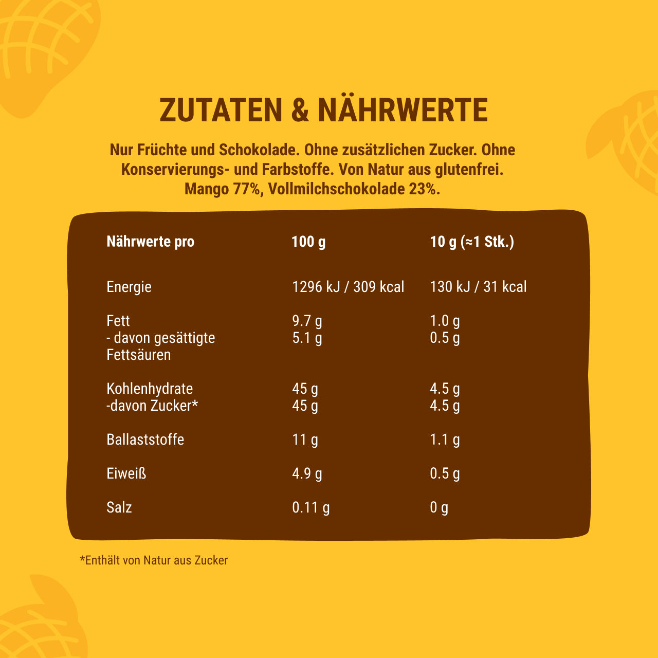 Bob Snail Fruchtcrush Mango in Vollmilchschokolade 24x30g