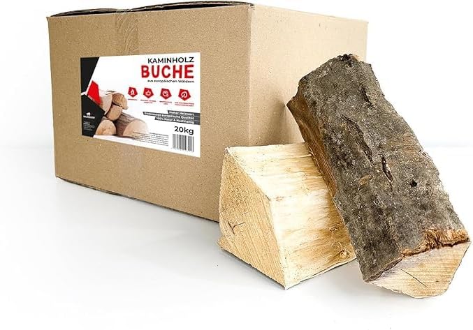 Kaminholz Buche 20 kg – Trocken, ofenfertig & langanhaltend
