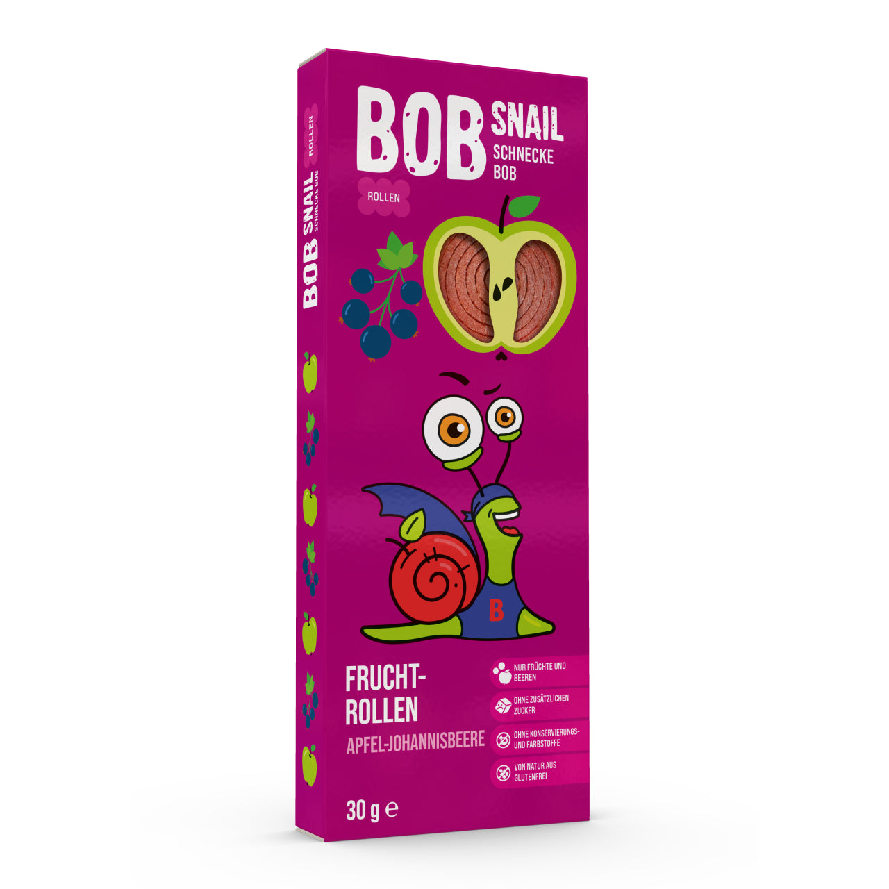 Bob Snail Fruchtrollen Apfel-Johannisbeere 24x30g AKTION