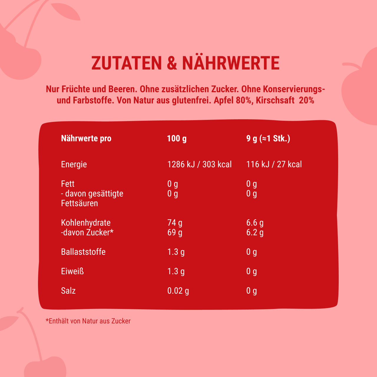 Bob Snail Fruchtrollen Apfel-Kirsche 24x30g