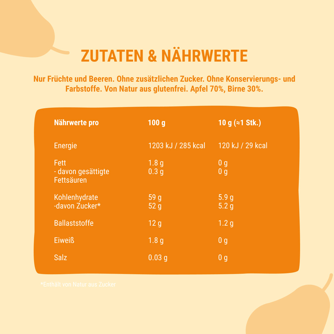 Bob Snail Fruchtrollen Set – Apfel-Birne & Apfel-Himbeere je 10 Fruchtrollen (insgesamt 20 Stück, 60 g) – 100 % Frucht, vegan, ohne Zuckerzusatz
