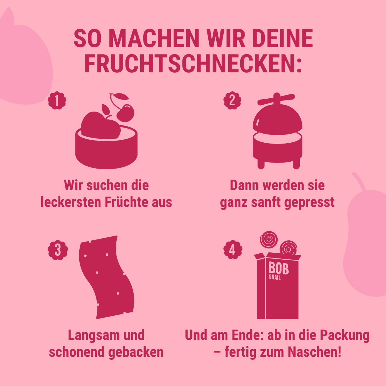 Bob Snail Set 5 – Fruchtrollen & Fruchtcrush je 6 x 30g (Rollen: Apfel-Himbeere, Apfel-Heidelbeere | Crush: Apfel-Erdbeere, Apfel-Birne)