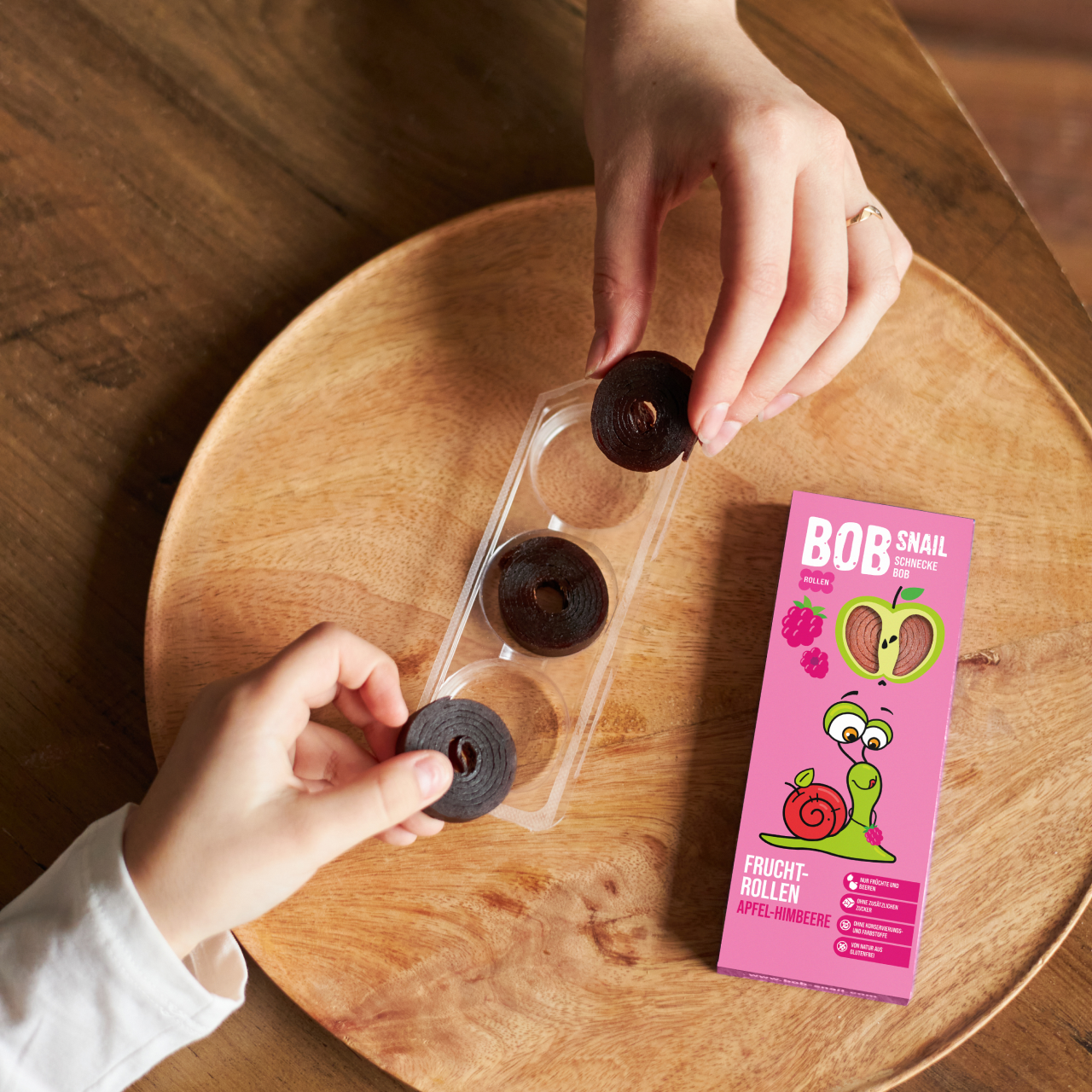 Bob Snail Set 5 – Fruchtrollen & Fruchtcrush je 6 x 30g (Rollen: Apfel-Himbeere, Apfel-Heidelbeere | Crush: Apfel-Erdbeere, Apfel-Birne)