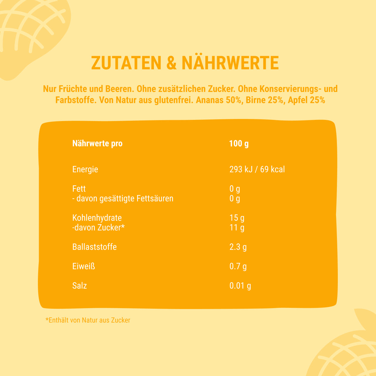 Bob Snail Quetschie Frucht Smoothie Ananas Birne Apfel 10x120g