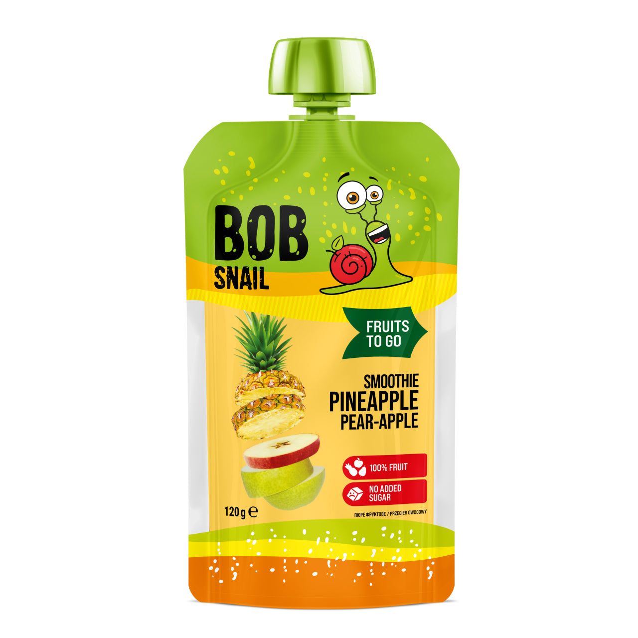 Bob Snail Quetschie Frucht Smoothie Ananas Birne Apfel 10x120g