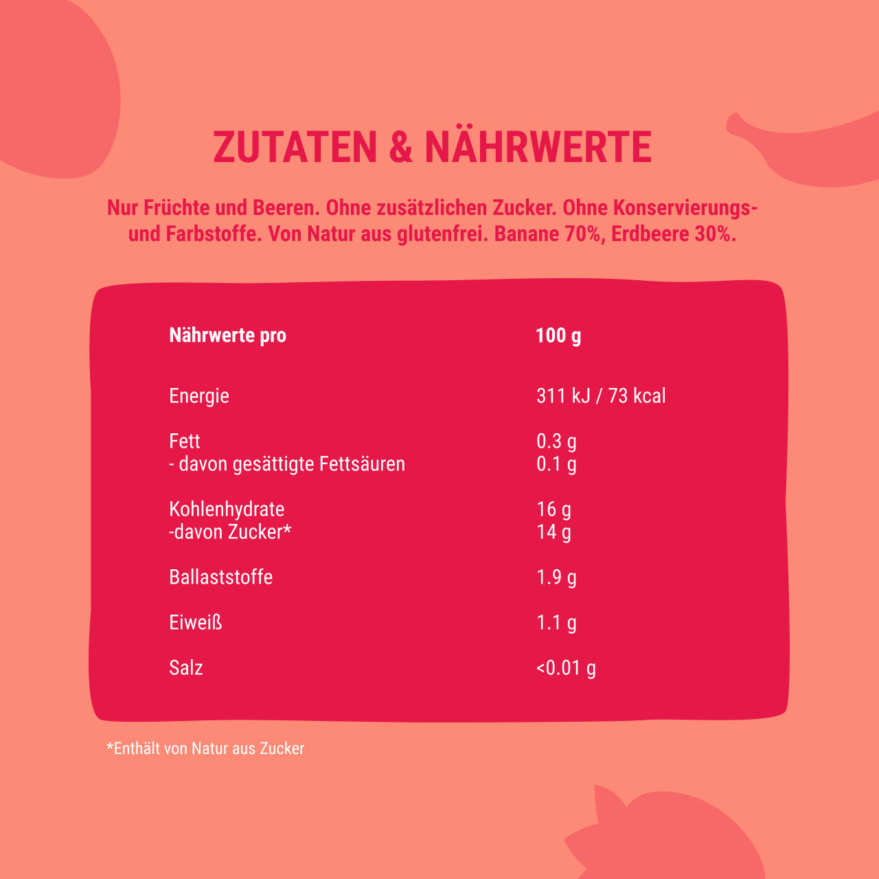 Bob Snail Quetschie Frucht Smoothie Banane Erdbeere 10x120g