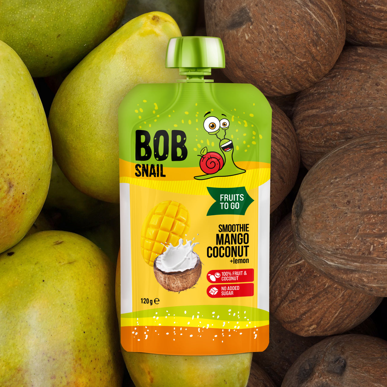 Bob Snail Quetschie Frucht Smoothie Mango Kokos 10x120g