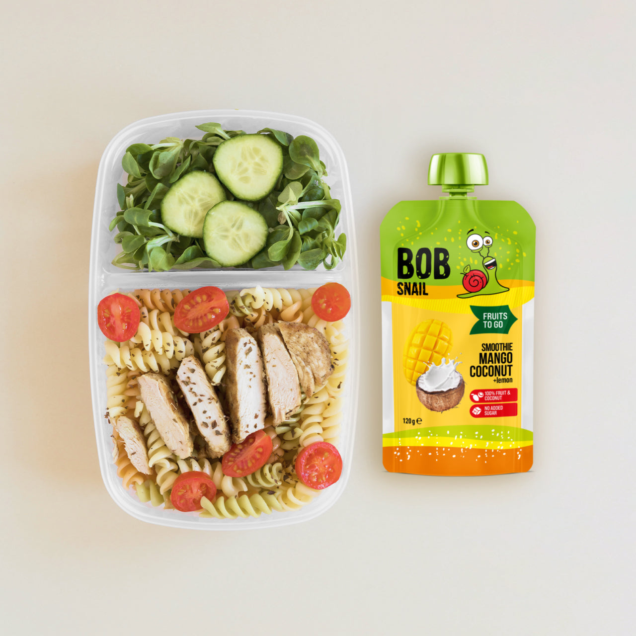 Bob Snail Quetschie Frucht Smoothie Mango Kokos 10x120g