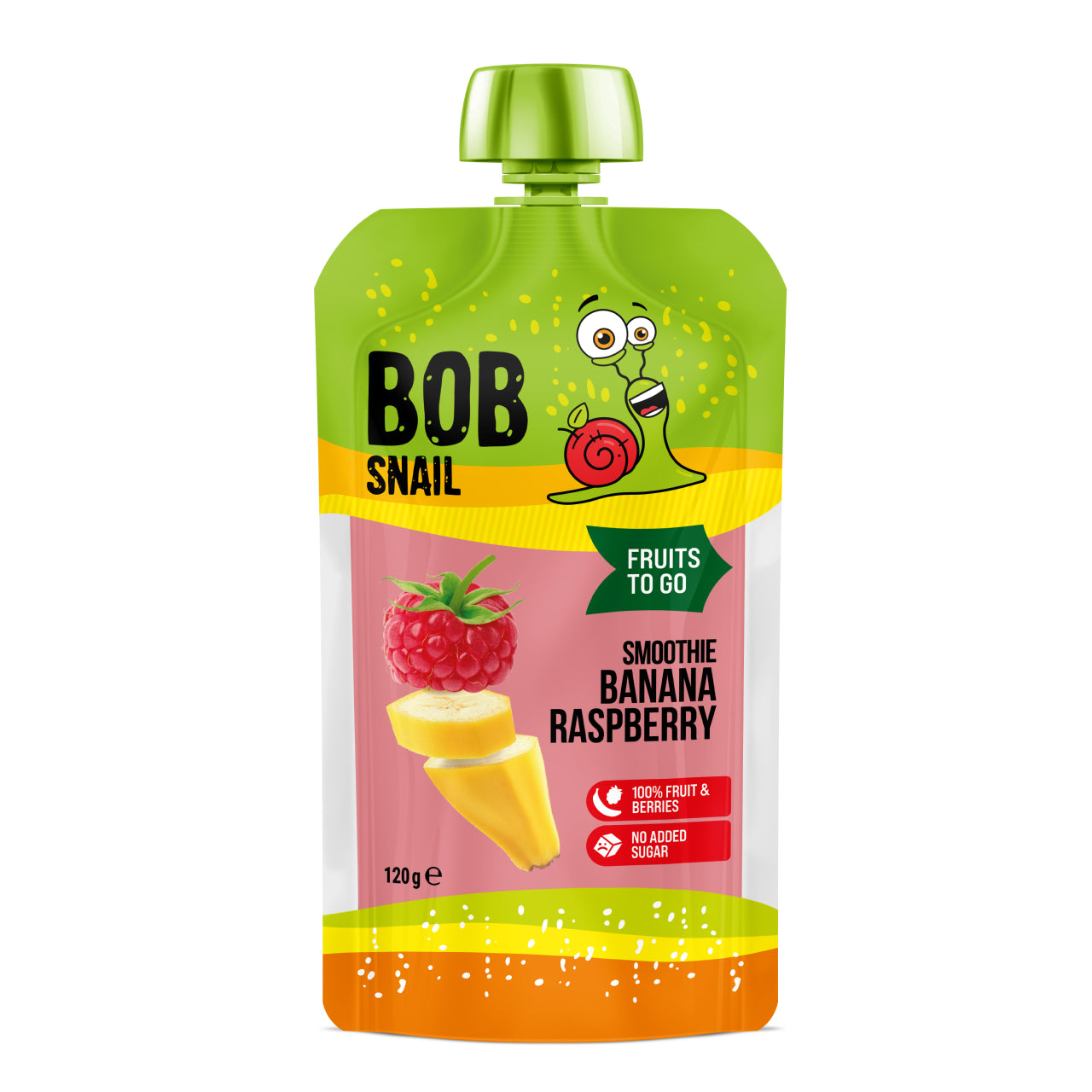 Bob Snail Quetschie Frucht Smoothie Banane Himbeere 10x120g