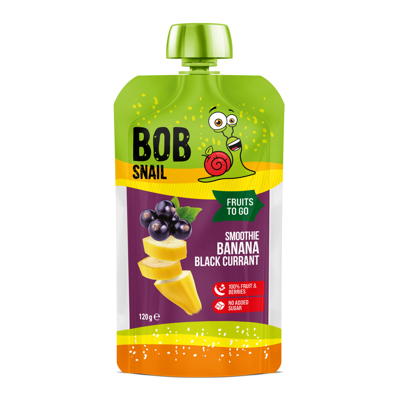 Bob Snail Quetschie Frucht Smoothie Banane Johannisbeere 10x120g