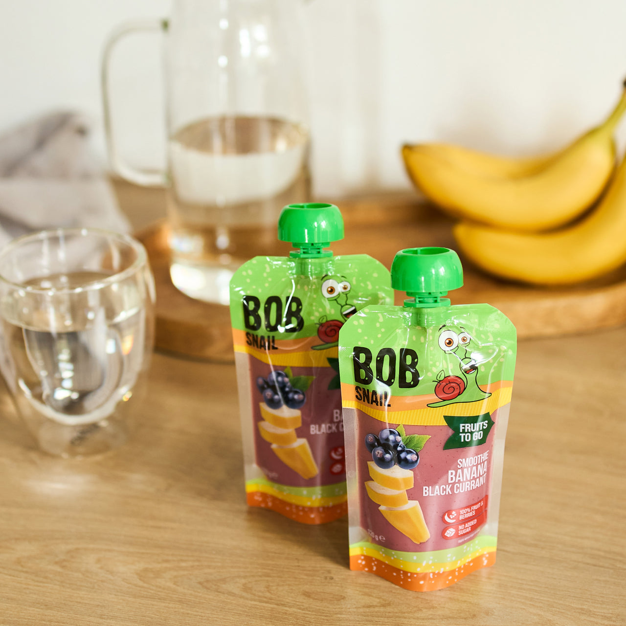 Bob Snail Quetschie Frucht Smoothie Banane Johannisbeere 10x120g