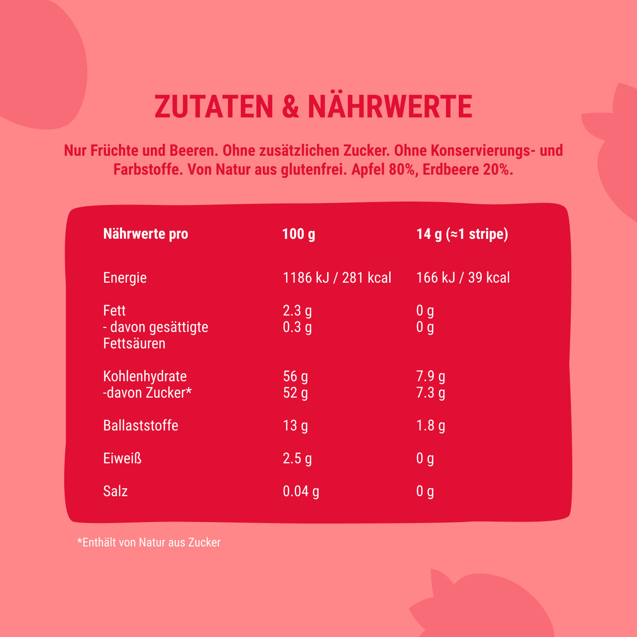 Bob Snail Fruchtstreifen Apfel-Erdbeere 30x14g