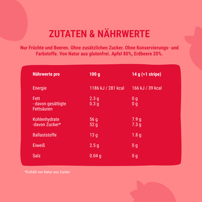 Bob Snail Fruchtstreifen Apfel-Erdbeere 30x14g