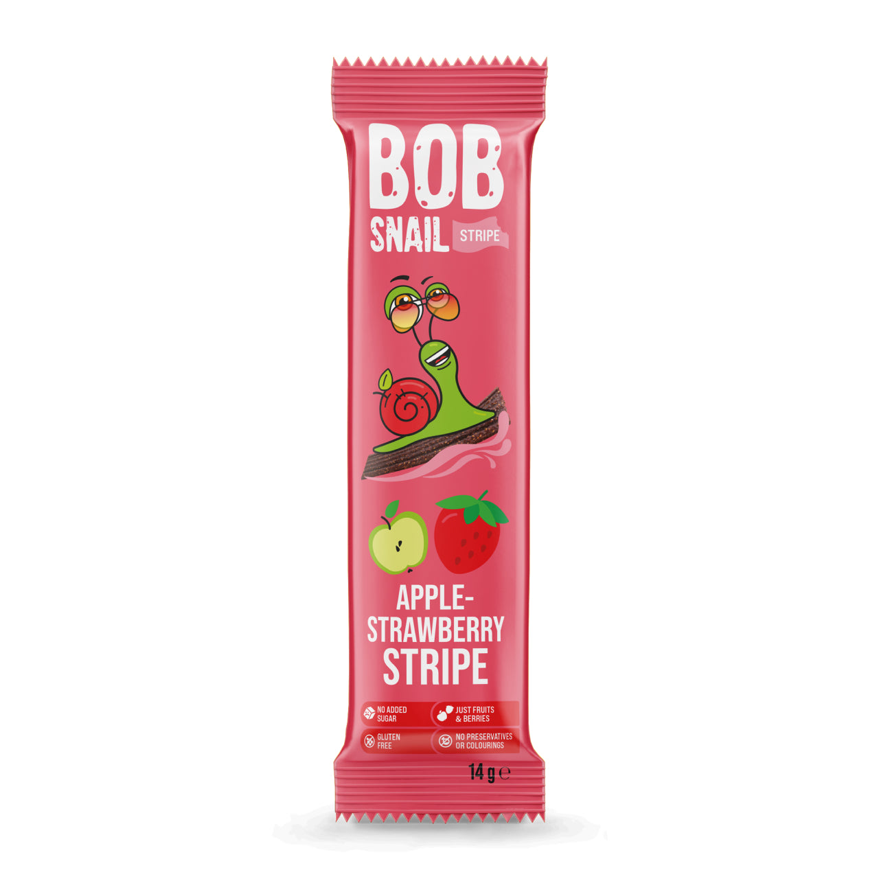 Bob Snail Fruchtstreifen Apfel-Erdbeere 30x14g