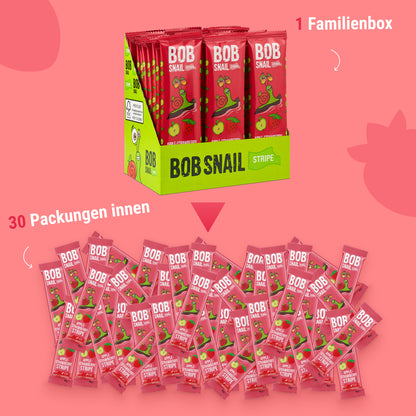 Bob Snail Fruchtstreifen Apfel-Erdbeere 30x14g