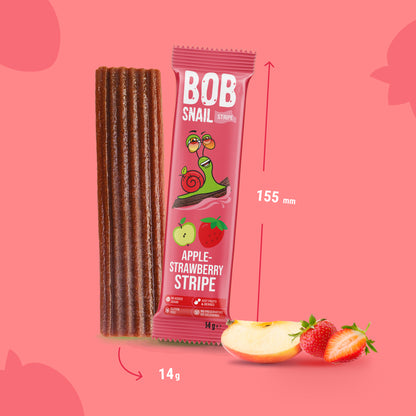 Bob Snail Fruchtstreifen Apfel-Erdbeere 30x14g