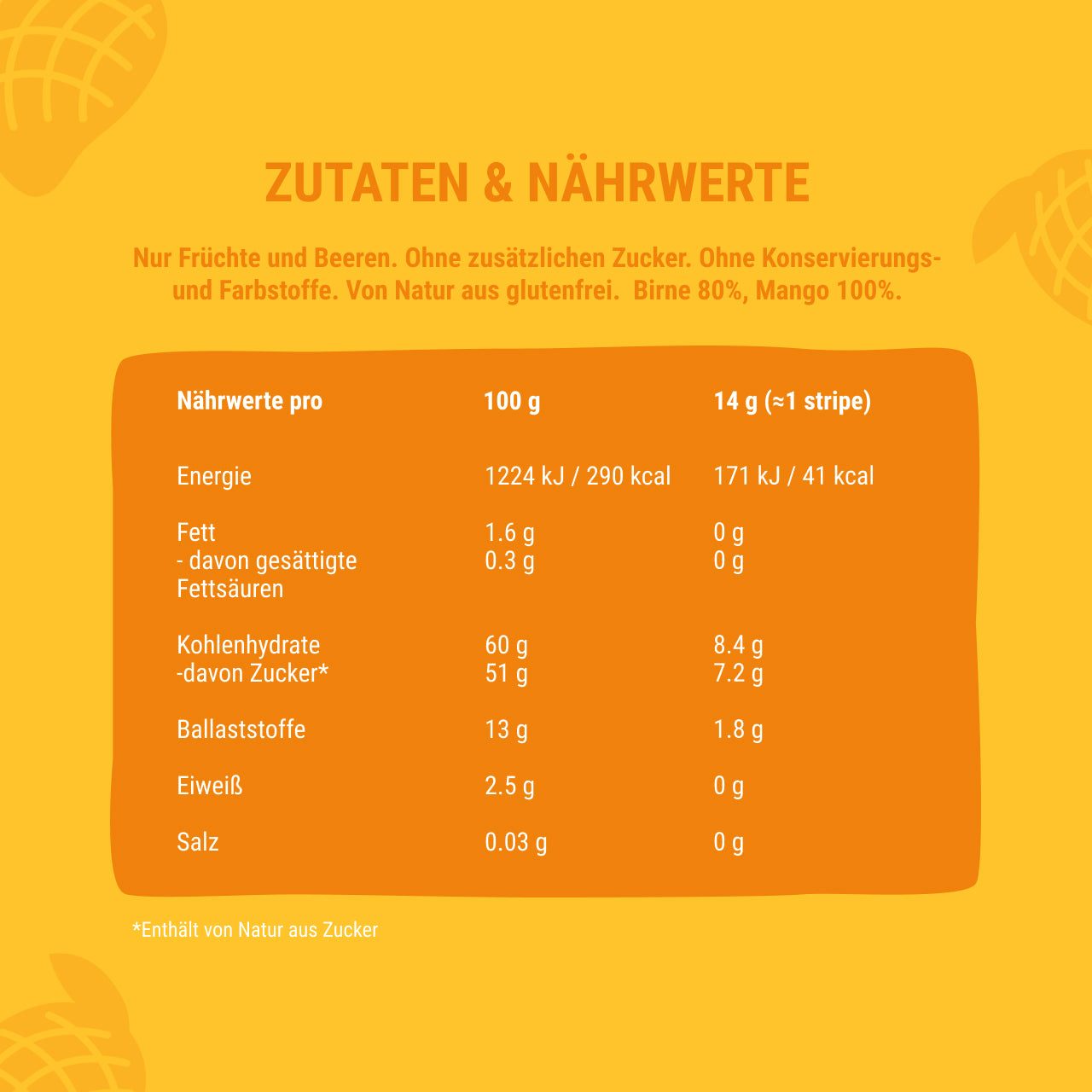 Bob Snail Fruchtstreifen Birne-Mango 30x14g