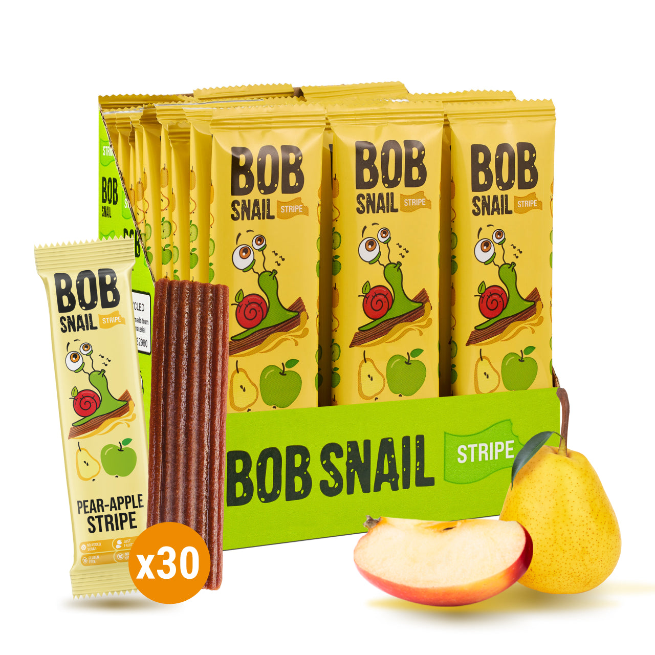 Bob Snail Fruchtstreifen Birne-Apfel 30x14g