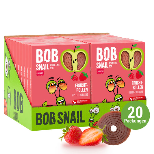BoB Snail Fruchtrollen Apfel-Erdbeer  20x 60g
