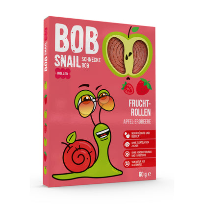BoB Snail Fruchtrollen Apfel-Erdbeer  20x 60g