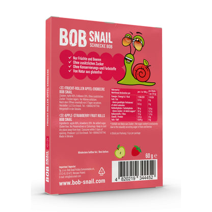 BoB Snail Fruchtrollen Apfel-Erdbeer  20x 60g