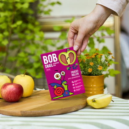 BoB Snail Fruchtrollen Apfel-Schwarze Johannisbeere 20x 60 g