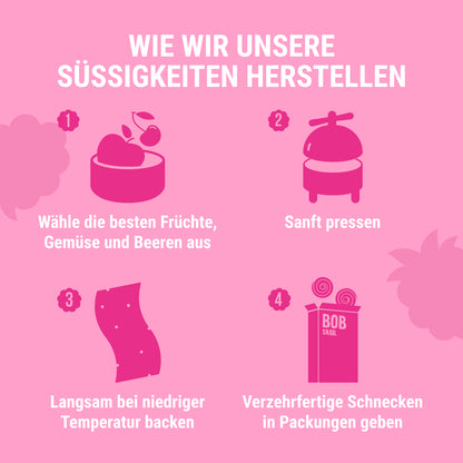 BobSnail Fruchtrollen Apfel-Himbeer24 x 30 g