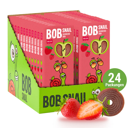 BobSnail Fruchtrollen Apfel-Erdbeer 24 x 30 g