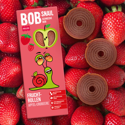 BobSnail Fruchtrollen Apfel-Erdbeer 24 x 30 g