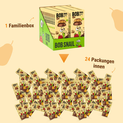 Bob Snail Fruchtcrush Apfel-Birne in Vollmilchschokolade 24x30g