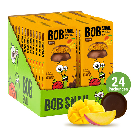 Bob Snail Fruchtcrush Mango in Vollmilchschokolade 24x30g