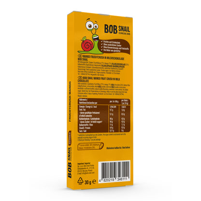 Bob Snail Fruchtcrush Mango in Vollmilchschokolade 24x30g
