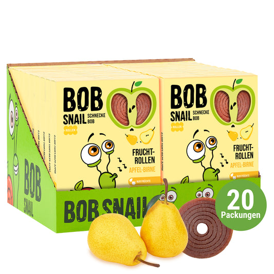 BobSnail Fruchtrollen Apfel-Birne 20 x 60 g