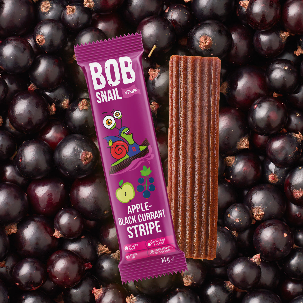 Bob Snail Fruchtstreifen Apfel-Schwarze Johannisbeere 30x14g