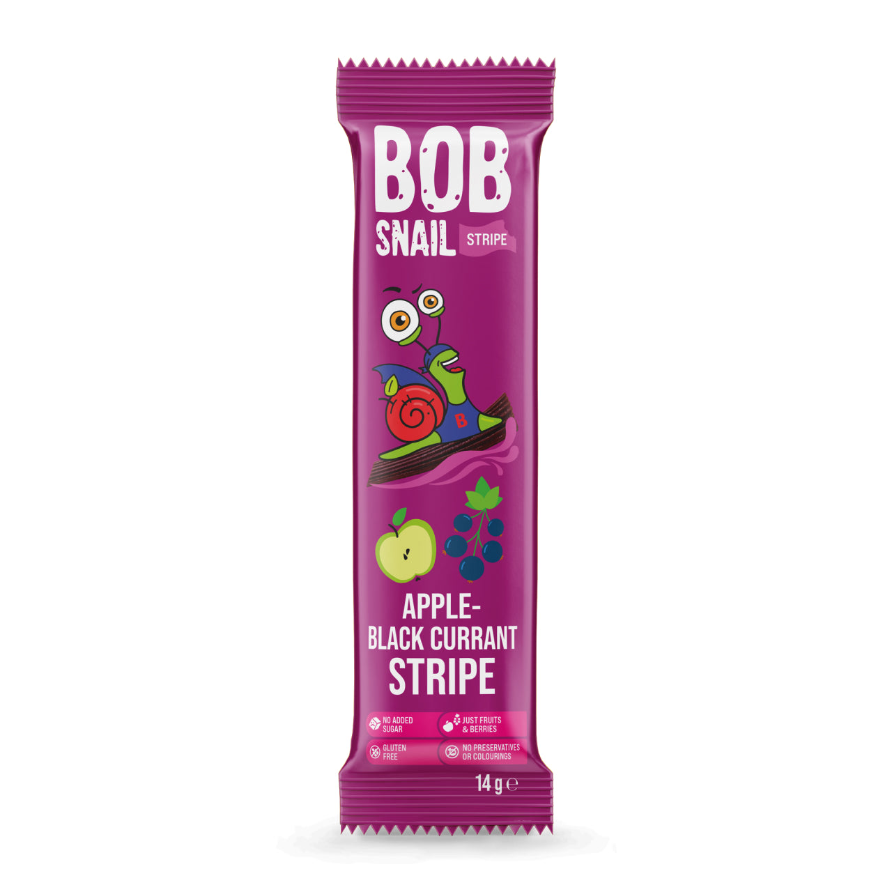 Bob Snail Fruchtstreifen Apfel-Schwarze Johannisbeere 30x14g