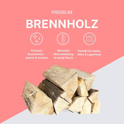 Kaminholz Buche 20 kg – Trocken, ofenfertig & langanhaltend