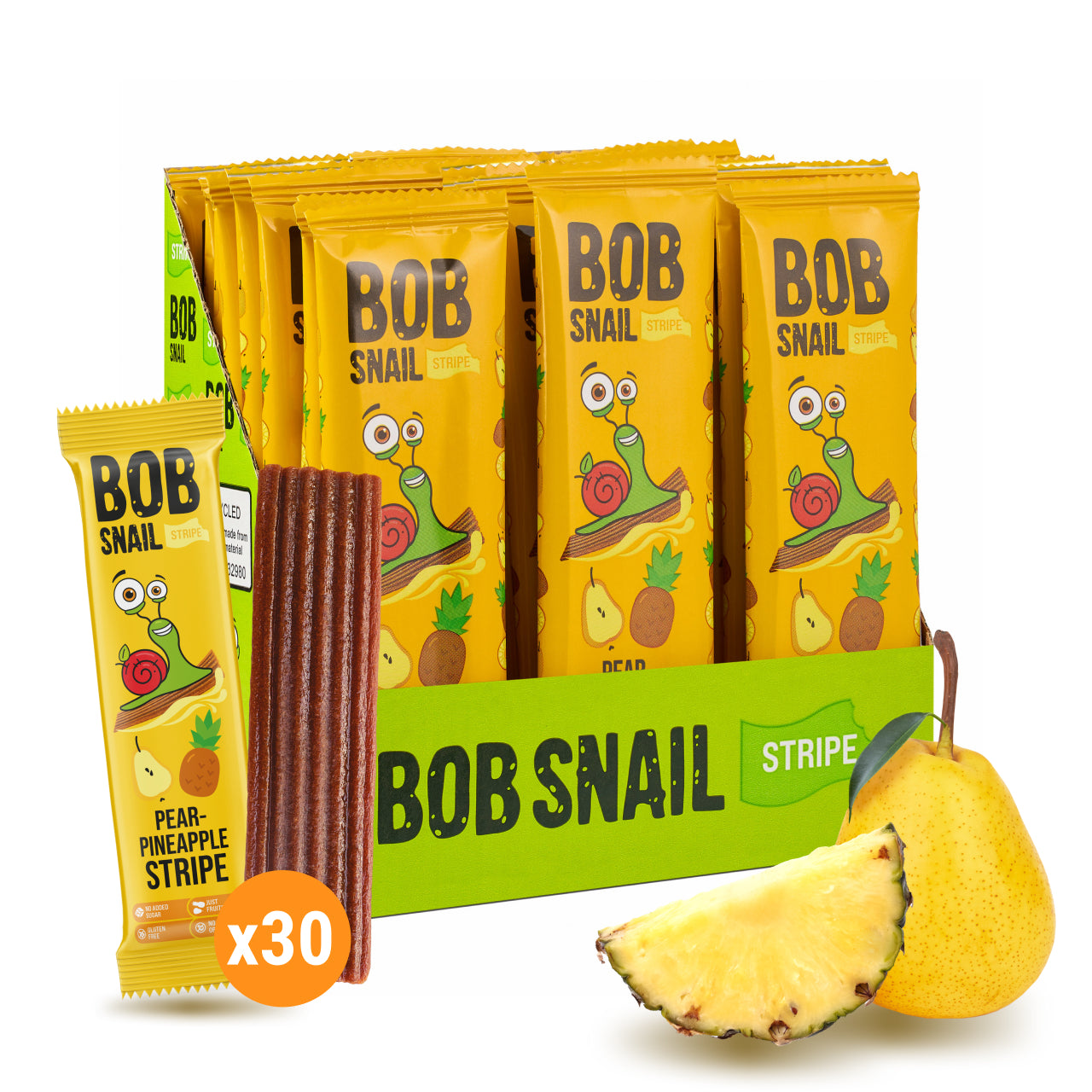 Bob Snail Fruchtstreifen Birne-Ananas 30x14g