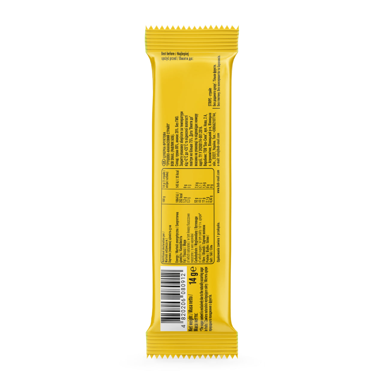 Bob Snail Fruchtstreifen Birne-Ananas 30x14g