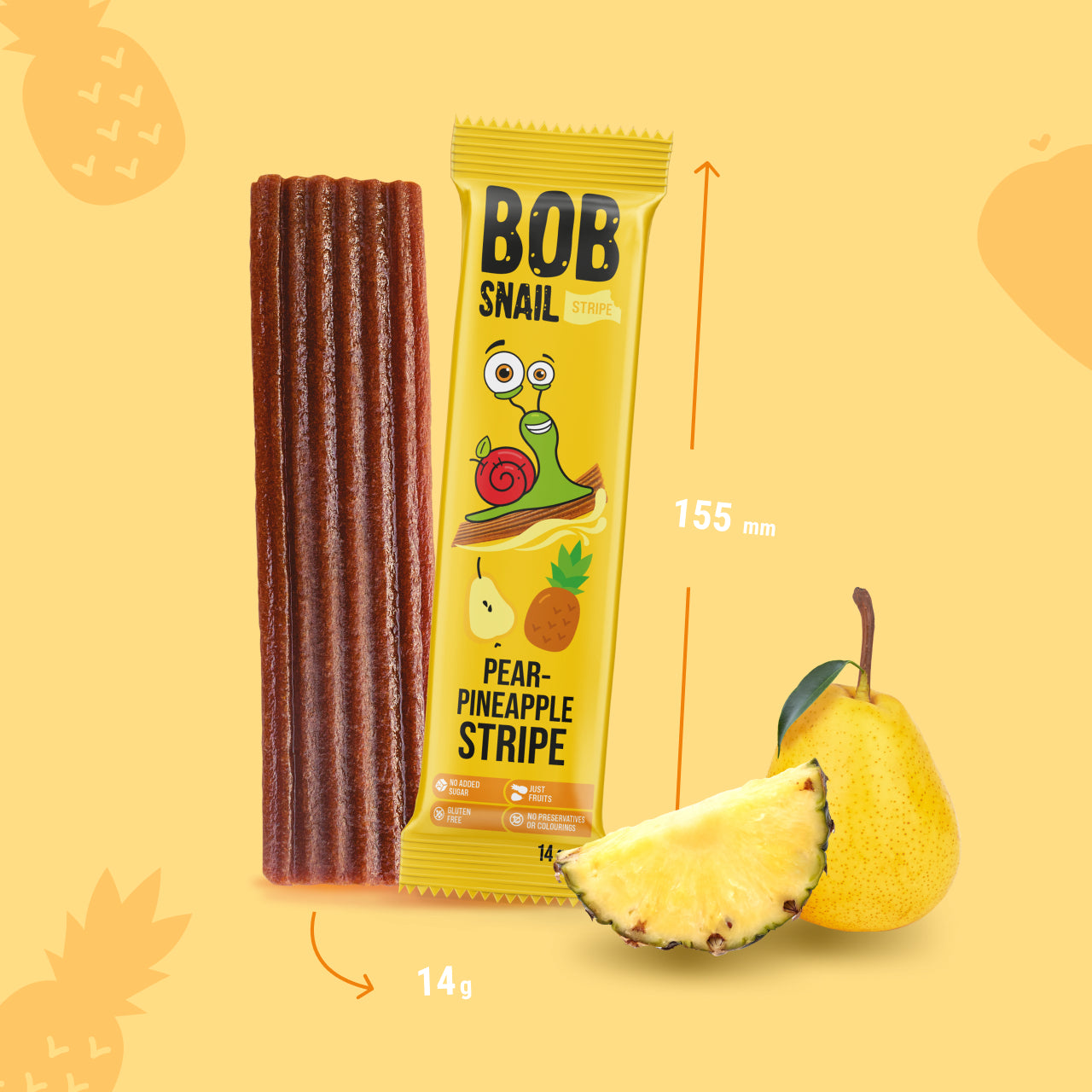 Bob Snail Fruchtstreifen Birne-Ananas 30x14g