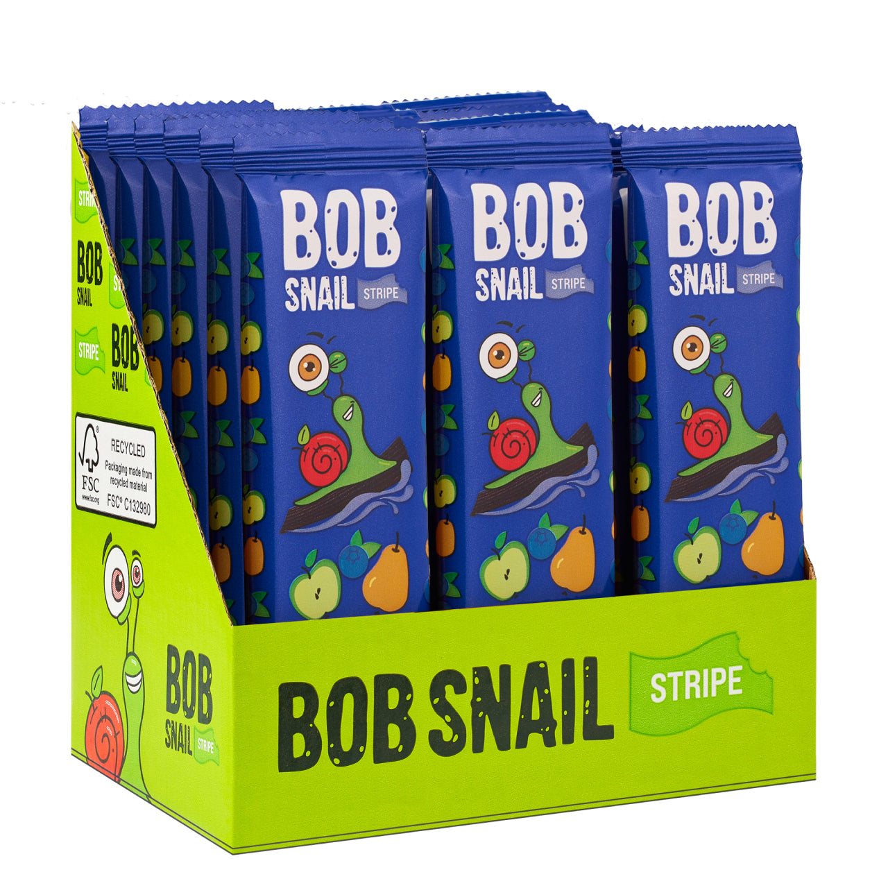 Bob Snail Fruchtstreifen Apfel-Birne-Heidelbeere 30x14g