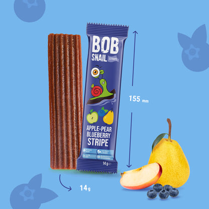 Bob Snail Fruchtstreifen Apfel-Birne-Heidelbeere 30x14g