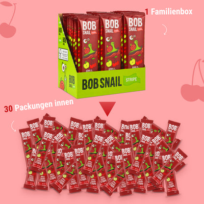 Bob Snail Fruchtstreifen Apfel-Kirsche 30x14g