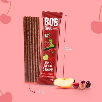 Bob Snail Fruchtstreifen Apfel-Kirsche 30x14g