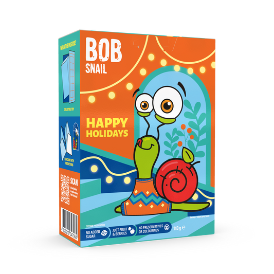 Bob Snail Weihnachtsbox 140g – Geschenkset mit Spielzeug & Stickerpack