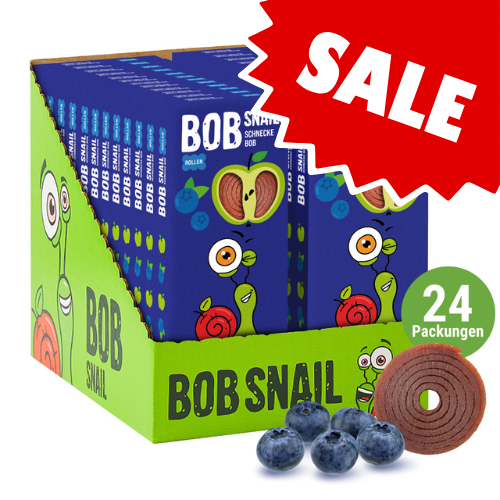Bob Snail Fruchtrollen Apfel-Heidelbeere 24x30g AKTION