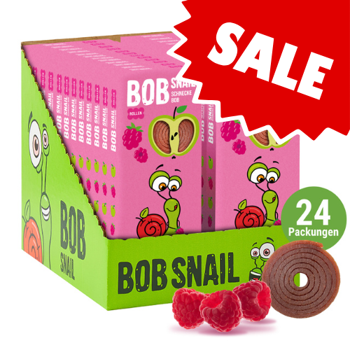 Bob Snail Fruchtrollen Apfel-Himbeere 24x30g AKTION
